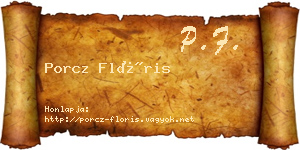 Porcz Flóris névjegykártya